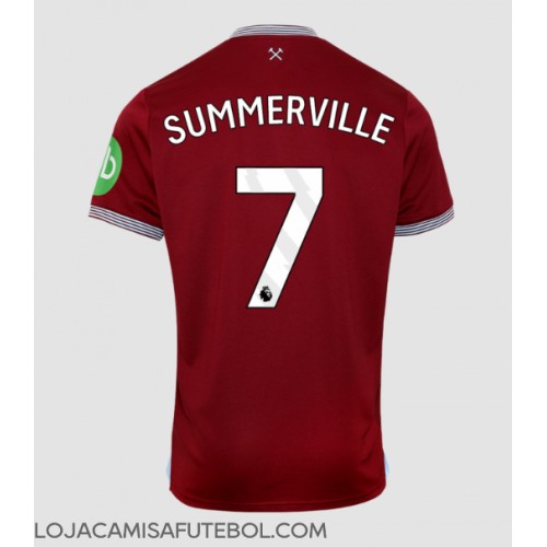 Camisa de Futebol West Ham United Crysencio Summerville #7 Equipamento Principal 2025-26 Manga Curta